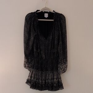 Misa Los Angeles Black and White Mini Dress